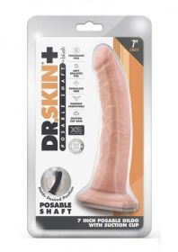 Dr Skin Plus Posable Dildo 7 Vanilla (Material: TPR/TPE)