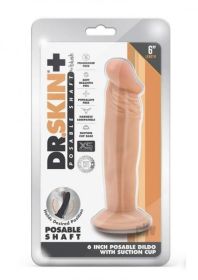 Dr Skin Plus Posable Dildo 6 Vanilla (Material: TPR/TPE)