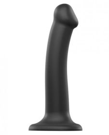 Strap On Me Silicone Bendable Dildo Medium Black (size: medium)