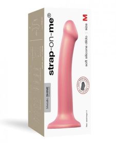 Strap On Me Flexible Dildo - Metallic Rose (size: medium)