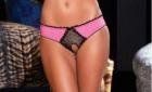 Crotchless Frills Panty with Back Bows Pink M/L