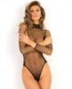 Rene Rofe High Demand Fishnet Bodysuit Black M/L