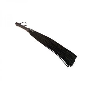 Rouge Long Suede Flogger Leather Handle Black (Material: Leather)
