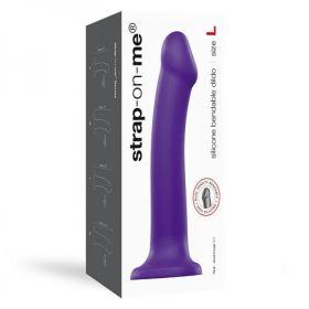 Strap-on-me Semi-realistic Dual Density Bendable Dildo Purple Size L (size: large)