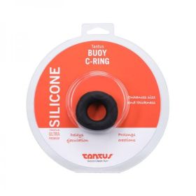 Tantus Buoy C-ring - Medium - Onyx (Material: Silicone)