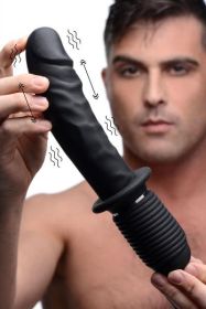 Power Pounder Vibrating And Thrusting Silicone Dildo (Material: Silicone)