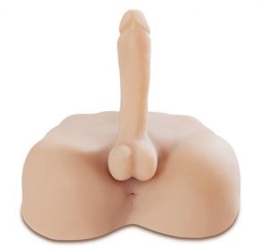 F-ck My Hard Cock Anal Masturbator Beige (Material: TPR/TPE)