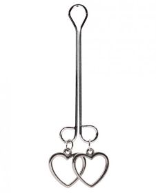 Bijoux De Cli Clit Clamp Double Loop Heart Charms (Material: Metal)
